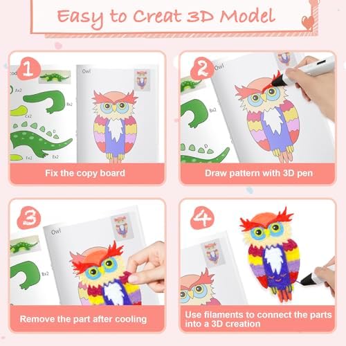 SONGTIY 3D Painting Drawing Book, 40 Patterns Painting Graffiti Template
