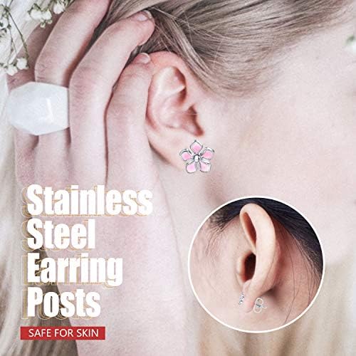 Mix Earring Posts Stainless Steel, Hypoallergenic Flat Pad Earring Studs