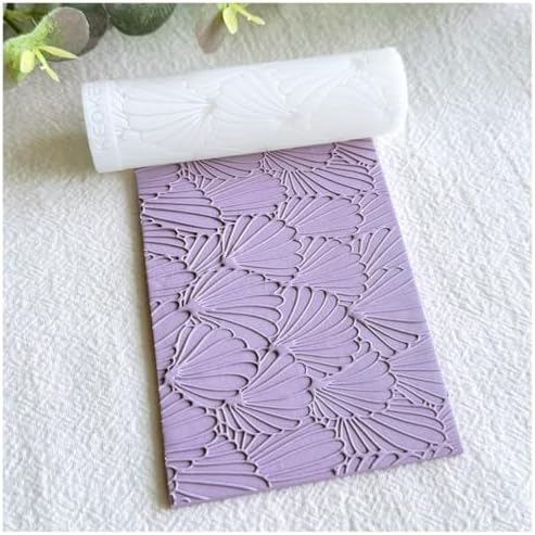 KEOKER Polymer Clay Texture Roller, Polymer Clay Roller for Making Earrings, Like Polymer Clay Texture Sheets, Great Work with Polymer Clay Cutters (Boho A), Floral A