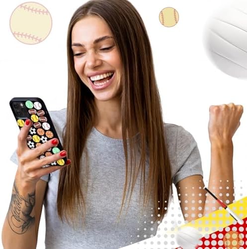 Weysat 30g Small Sports Polymer Clay Slices 0.2 Inch Tiny Clay Multiple Ball Pieces Sports Sprinkle Baseball Tennis Basketball Softball Football Soccer Confetti for DIY Craft Party Decoration for Team