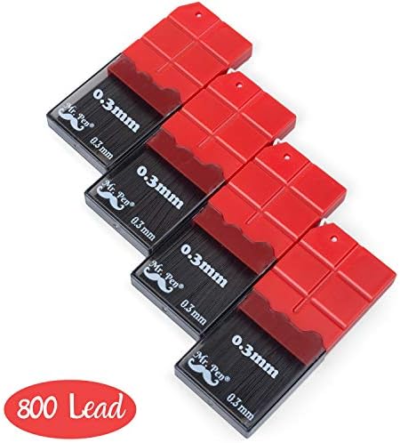 Mr. Pen- 0.3 mm Lead Refills for Mechanical Pencils, 800 pcs (200 per Tube)