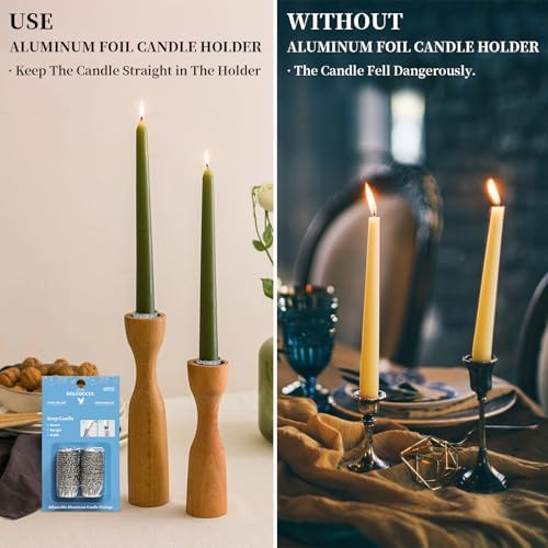 Taper Candle Fittings -Taper Candle Holders Fitters,Silver Bobeches for Candle Upright Set of 30