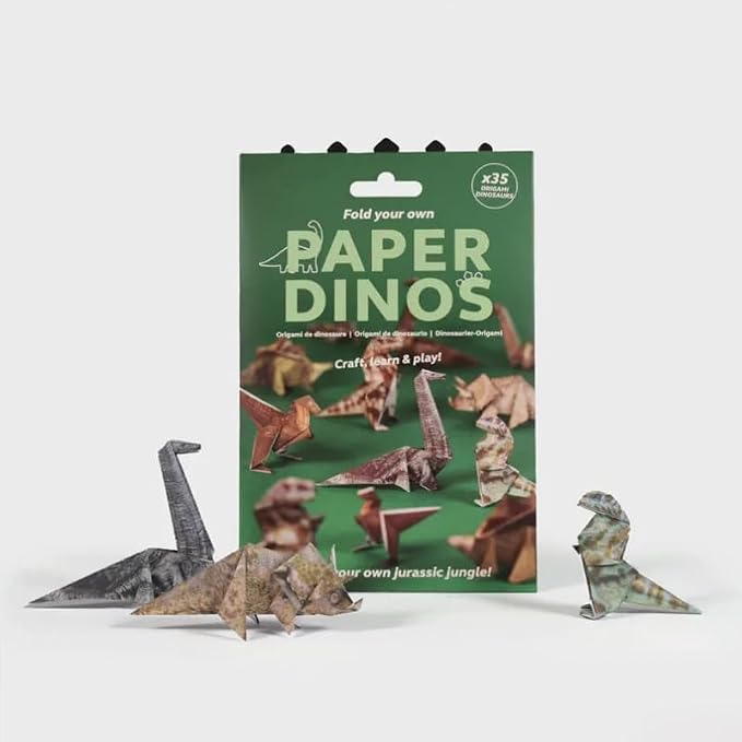 DIY Origami Paper, 50 Sheets DIY Origami Paper to Fold Cute Cat Figures, paper cats origami,Fun Craft Activity, Desk Decoration & Gift for Cat Lovers (Dinosaurs)