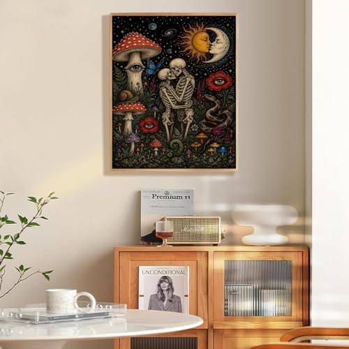 KICHANG Skull Diamond Art Kits for Adult Diamond Painting Kit for Beginner