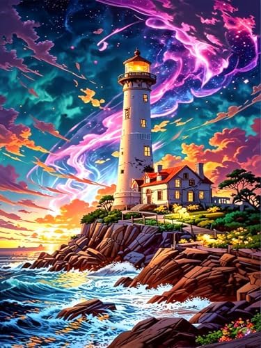 Diamond Art Kits for Adults & Beginners, Lighthouse Diamond Painting Kit