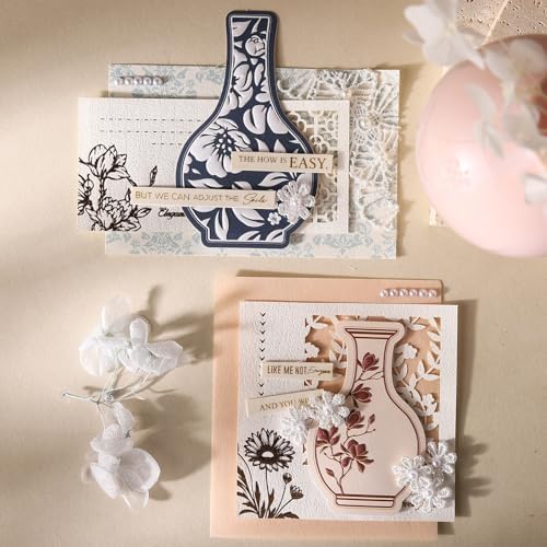 80 Pcs Floral Vase Stickers for Scrapbooking and Journaling