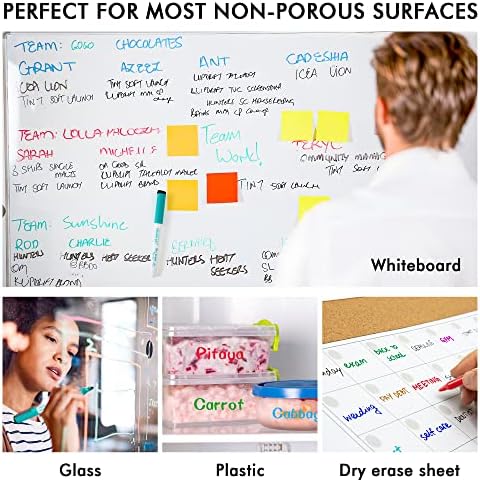 Shuttle Art Dry Erase Markers, 90 Bulk Pack 15 Colors Magnetic Whiteboard Markers with Erase, Fine Point Dry Erase Markers are Perfect for Writing on Whiteboard Mirrors Glass for School Office