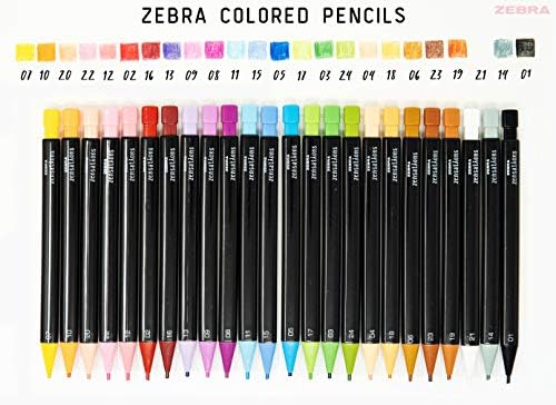 Zebra Pen Zensations Colored Mechanical Pencil, Assorted, #2, 2.0mm, 24-Pk