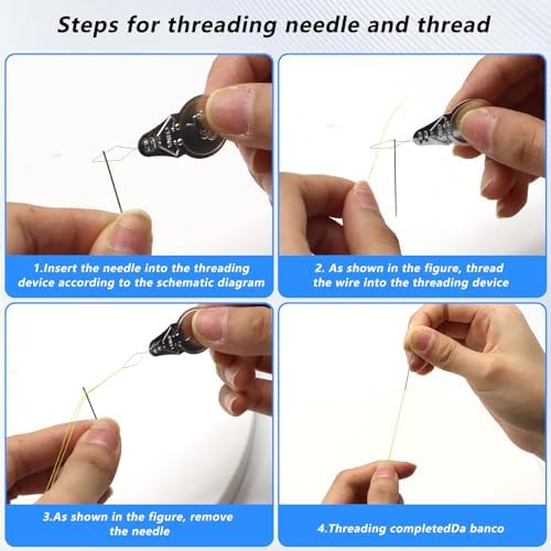 Yasdyri 4 PCS Mini Sewing Kit with Threads Scissors Hand Sewing Needles