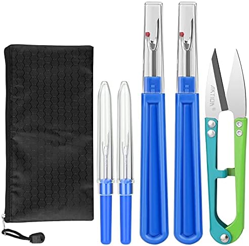 CampTek Seam Ripper and Thread Remover Kit,2 Big and 2 Small Sewing Stitch Cutter,1 Unpicker and 1 Sewing Trimming Scissor Nipper Tool for Thread Remove(Blue)
