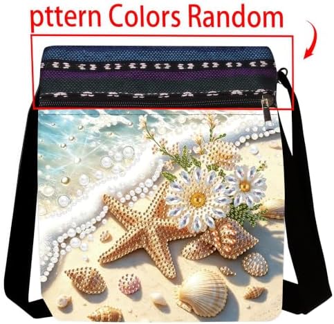 LSQFS Diamond Art Bags Crossbody Kit - DIY Diamond Painting Art Bag for Adults, Gem Art Craft Kits for Women, Stylish Diamond Art Projects Purse as Gift