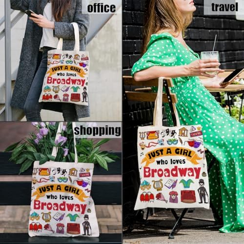 Canvas Tote Bag Gifts for Women Music Dance Sewing Lovers, Double-Sided Print Bags
