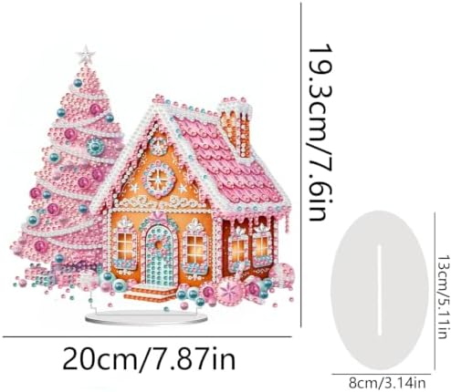 VeGuude Christmas Diamond Art Kits for Adults,DIY Acrylic Art Desktop Decor