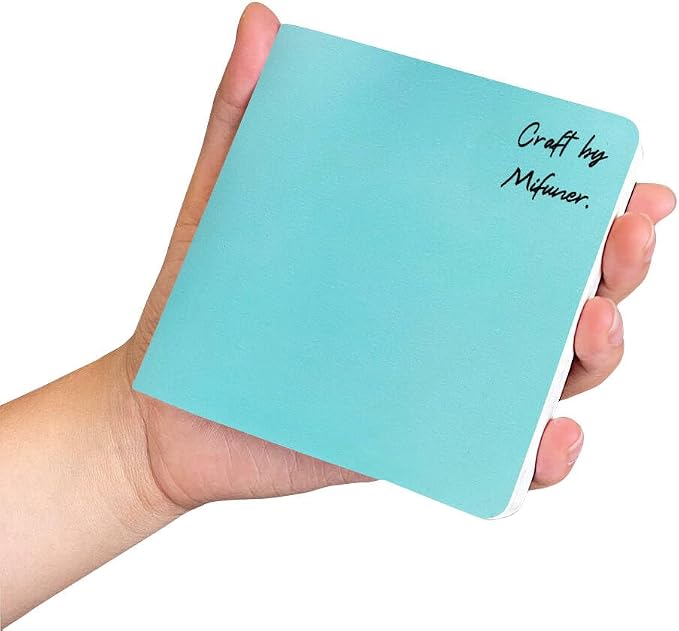 Watercolor Paper Sketchbook,3.9x3.9 Inch Mini Mixed Media Notebook,140lb/300gsm Artist Heavyweight Paper,30 Sheets Small Travel Drawing Journal for Adults,Painting,Watercolors,Art Supplies,Light Blue