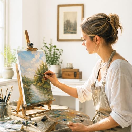 Inburit 4 PCS Multi Size Stretched Blank Canvas for Acrylic & Oil Painting | 4 Pack Blank Primed Cotton Canvases for Acrylic Paint, Large Canvas Boards, 4x6, 6x8, 8x10, 9x12 Inches