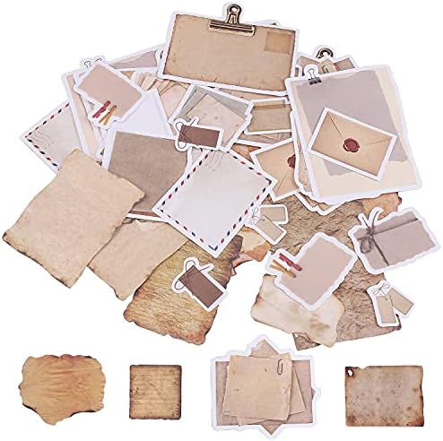 Vintage Scrapbook Paper Stickers, 90 Pcs Antique Style 2 Designs