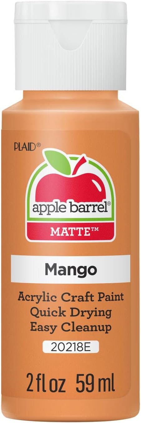 Apple Barrel Acrylic Paint in Assorted Colors (2 oz), 20218, Mango