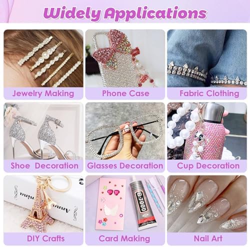 1 Pcs 110 mL B7000 Glue with Precision Tip, Bedazzling Glue and Tool