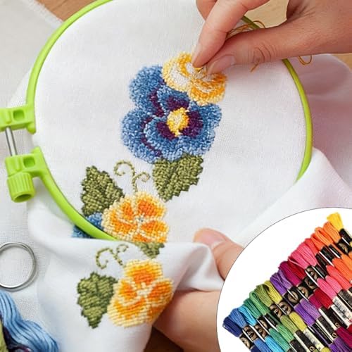 18 Skeins 157.5 Yards Colorful Cross Stitch Floss for Sewing DIY