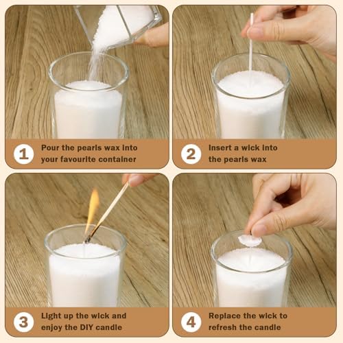 SCENTORINI Scented Candle Sand, 38.8 oz DIY Pearled Candle Kit 7 Scents