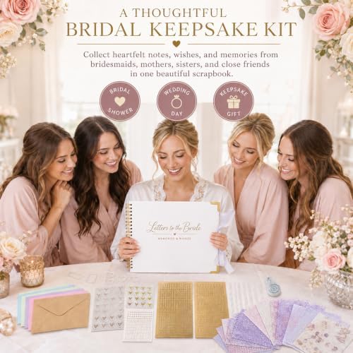 Letters to the Bride Scrapbook Kit, Bridal Shower Guest Book Alternative