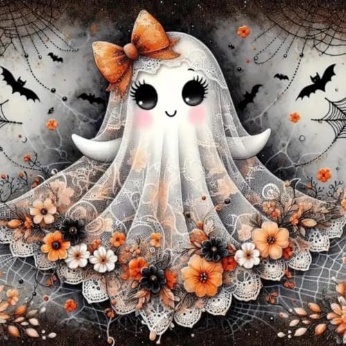 Halloween Paint by Numbers Kit for Adults,DIY Paint by Number 14x14 inch