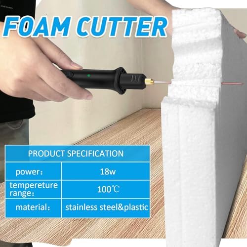 8 In 1 Foam Cutter 18W Electric Hot Wire Cutting Machine Pen Tool Kit | 100-240V Hot Wire Foam Cutter Kit Styrofoam Cutting Pen Hot Knife Cutting Tool for Polyethylene Eva Foam Carving Crafts