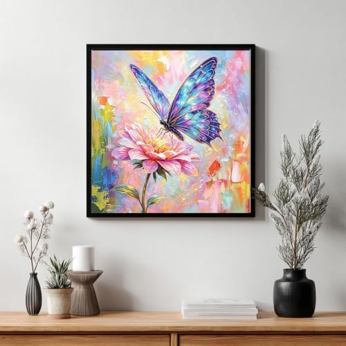 Arttoplus Butterfly Paint by Numbers Kit for Adults Beginner 16x20 inch | Butterfly Adult Paint by Number Kits on Canvas, DIY Acrylic Oil Painting by Numbers for Adults for Gift Home Wall Decor