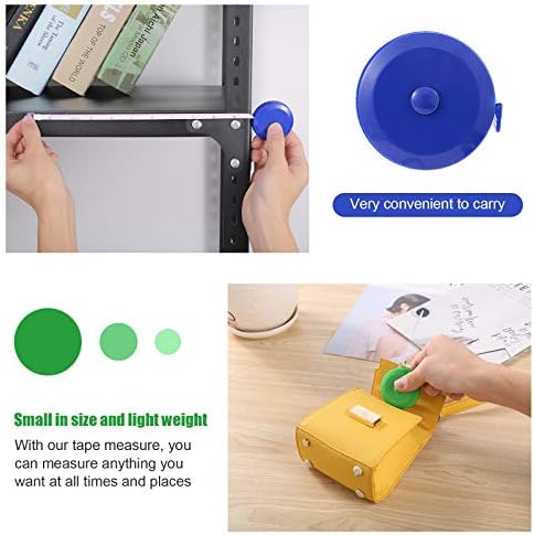 Tape Measure Body Measuring Tape, Retractable 60 Inch Soft Mini Measuring Tape, Small Sewing Fabric Tape Measurer for Cloth Waist Medical Nursing Craft(8 Pack)