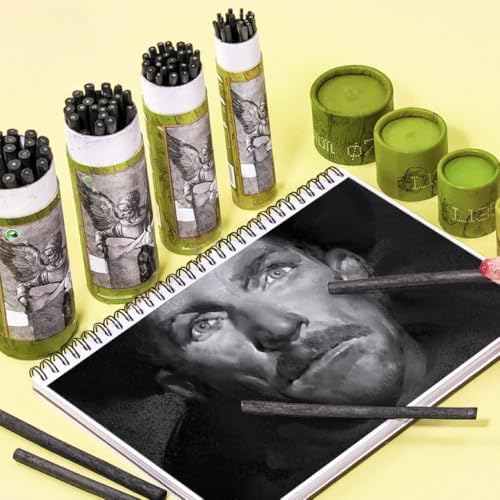 YYMIYU Drawing Pencils Set, Art Sketching Pencils Charcoal Set (Charcoal Sticks 5-7 mm 25pcs 25)