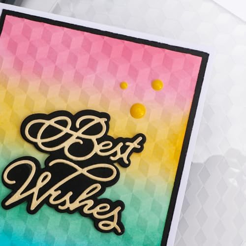 BAOFALI 3D Embossing Folder for Card Making, Space Geometry Plastic Texture Fades Embossing Folder Template for Scrapbooking Cardstock Album DIY Decoration Paper Crafting 5.9x5.9inch
