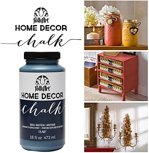 FolkArt Home Decor Chalk Furniture & Acrylic Craft Paint in Assorted Colors, 16 ounce, Rich Black