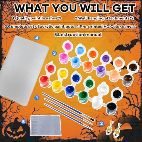 Pxzcrypha Halloween Paint by Number Kits for Adult Frameless 16X20inch