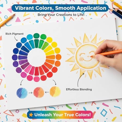 Erasable Colored Pencils Set of 18, Color Pencils with Erasers, School Art Supplies for Drawing, Coloring, Sketching, Art Projects (18 Color)