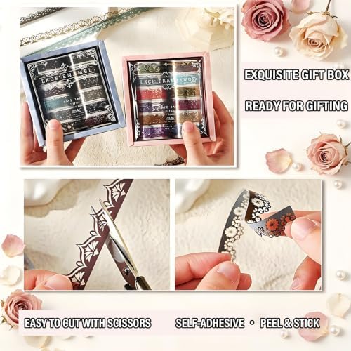 Silk Dream Wasi Tape 24 Rolls Vintage Watercolor Washi Tape Set, Decorative Tape for Bullet Journal, DIY Craft, Scrapbook Supplies
