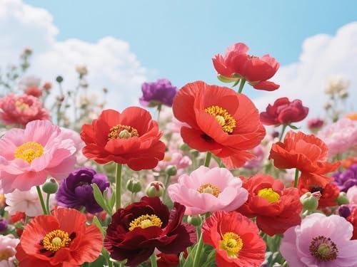 Muzagroo Paint by Numbers Oil Painting Kits for Adults DIY Poppy Flowers Oil Painting for Beginners Hand Crafts Kits with Brushes and Acrylic Paints 16x20 inches (Poppy)