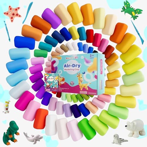Aestd-ST Air Dry Clay 90 Colors, Modeling Clay for Kids, DIY Magic Clay