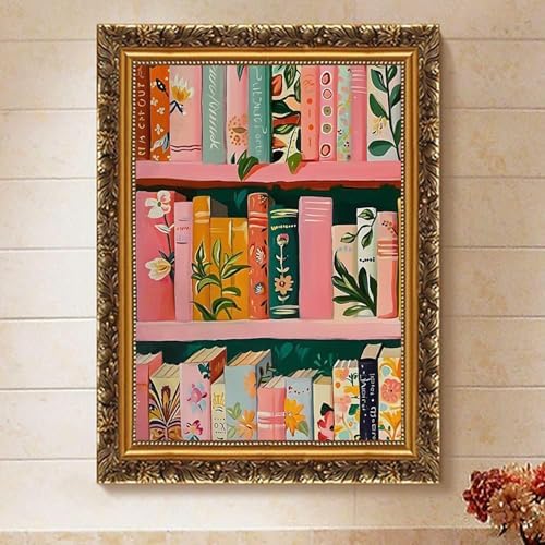 Diamond Art Kits for Adults,boho Books Diamond Painting Kits 12 X 16in