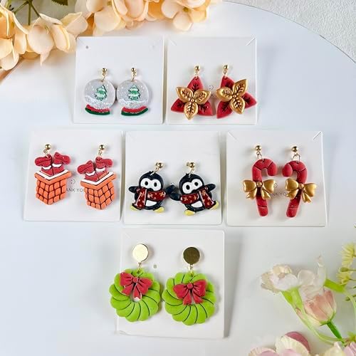 11pcs Christmas Polymer Clay Cutters Sets, Clay Cutter for Clay Jewelry, Clay Cutters for Earrings, Polymer Clay Kit for DIY Tools Jewelry Earrings Making