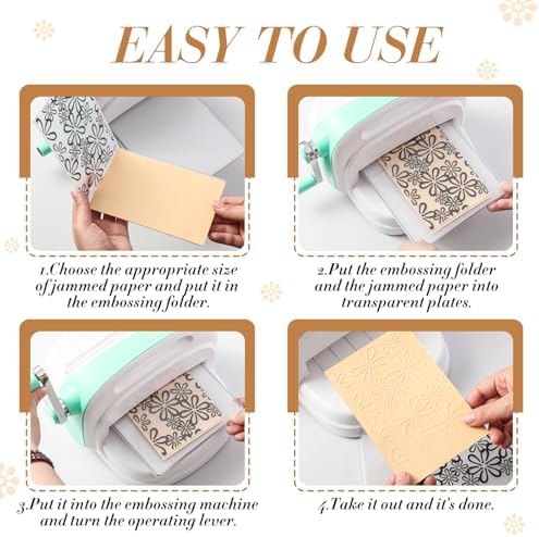 8 Pcs Geiseralie Embossing Folders for Card Making,Classic Style