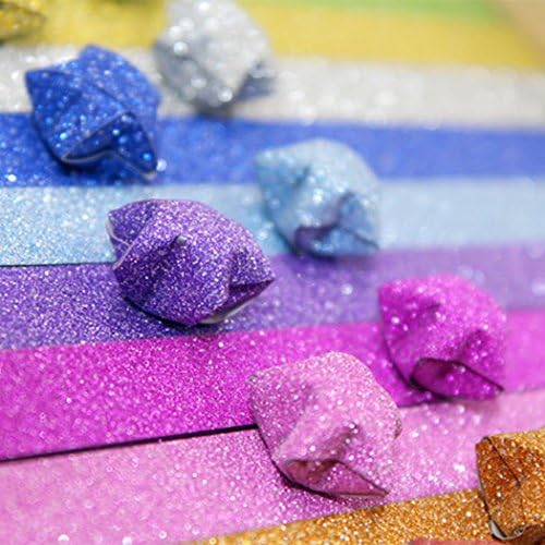 Yeooyoor Origami Stars Papers Package DIY Paper, 360 Sheets - 18 Colors ( Glitter Origami Stars)