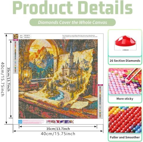 Magic Castle Diamond Art Kits for Adult Diamond Painting Kit for Beginner