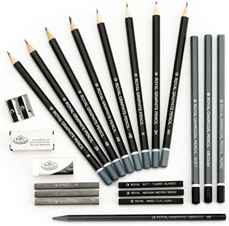 Royal & Langnickel RART-200 Essentials Sketching Pencil Set, 21-Piece