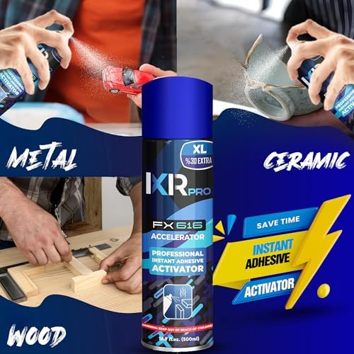 ixirpro Super Glue Accelerator, CA Glue Activator, 2 Pack-16.9 oz