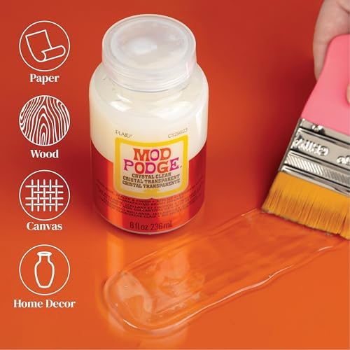 Mod Podge, Crystal Clear Gloss Glue, Sealer, and Finish, 8 fl oz