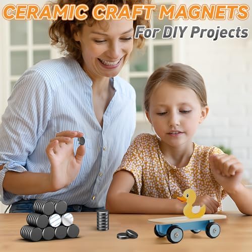 100 Pack Ceramic Magnets for Crafts, 15X3mm