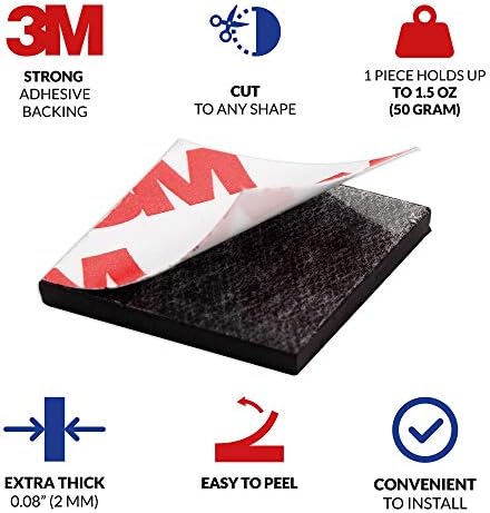 Magnetic Squares, 120 Pieces Magnet Squares (Each 20 x 20 x 2mm) on 4 Tape Sheets, with 3M Strong Adhesive Backing. Perfect for DIY, Art Projects, whiteboards & Fridge Organization (120 Pieces)