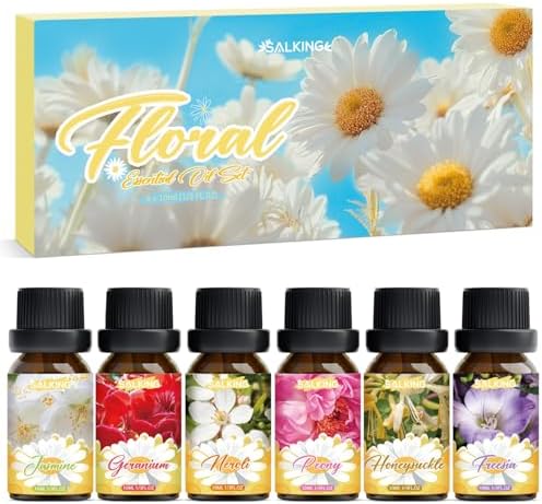 SALKING Essential Oils Gift Set, 100% Pure Aromatherapy Oils Set, 6 x 10 ML