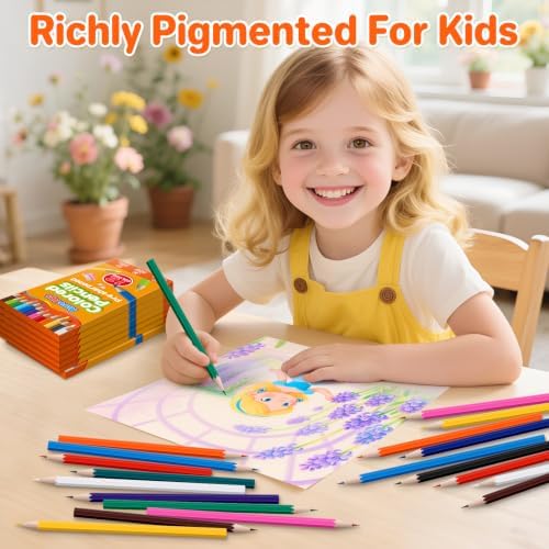 AuroTops 100 Packs Colored Pencils Bulk,1200 Count Colored Pencils in Bulk