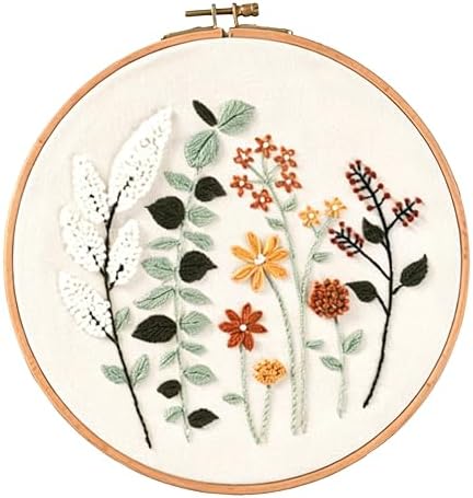5 Pack Beginner Embroidery Kit for Adults with Tools & Instruction